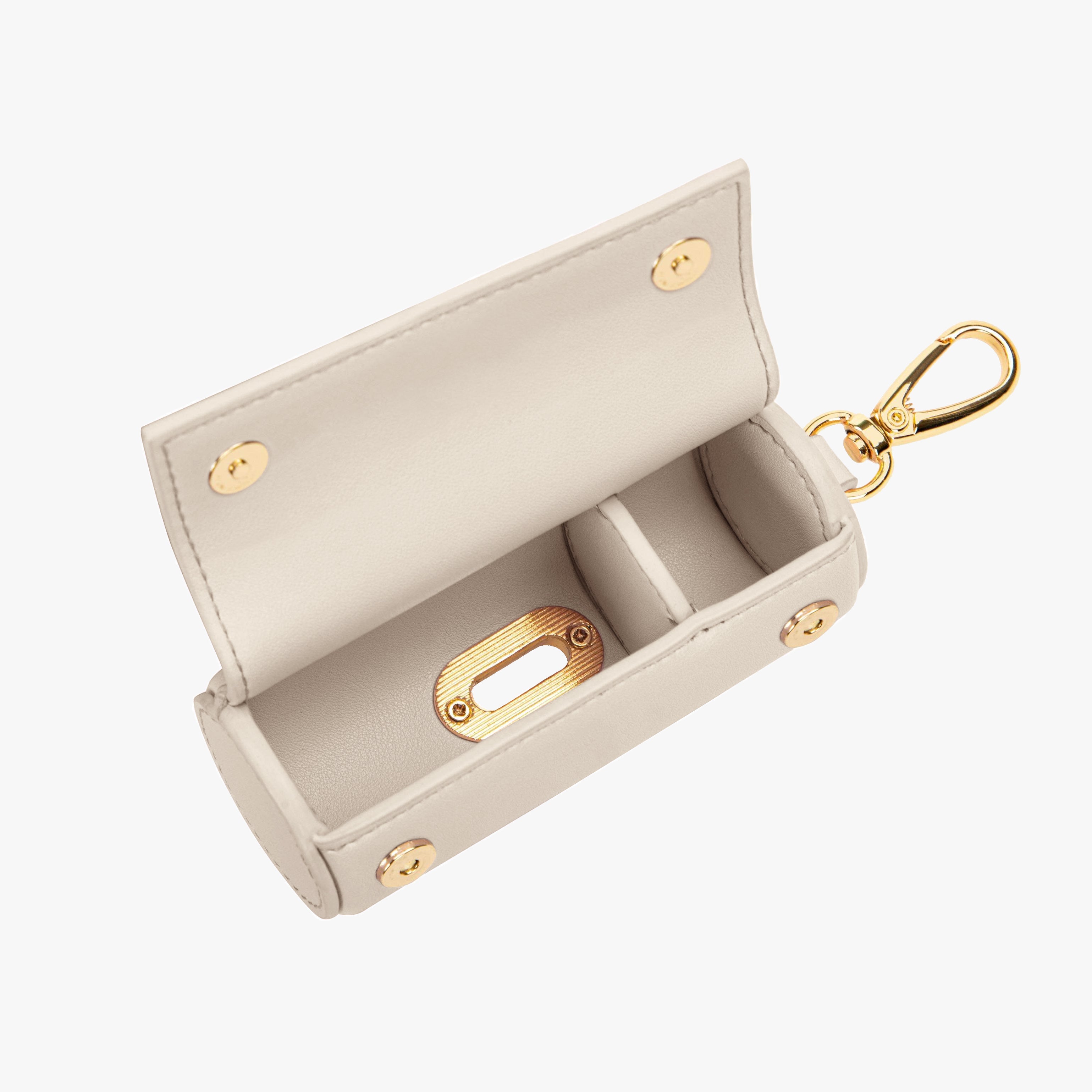 2 in 1 Poop Bag & Treat Holder - Cream