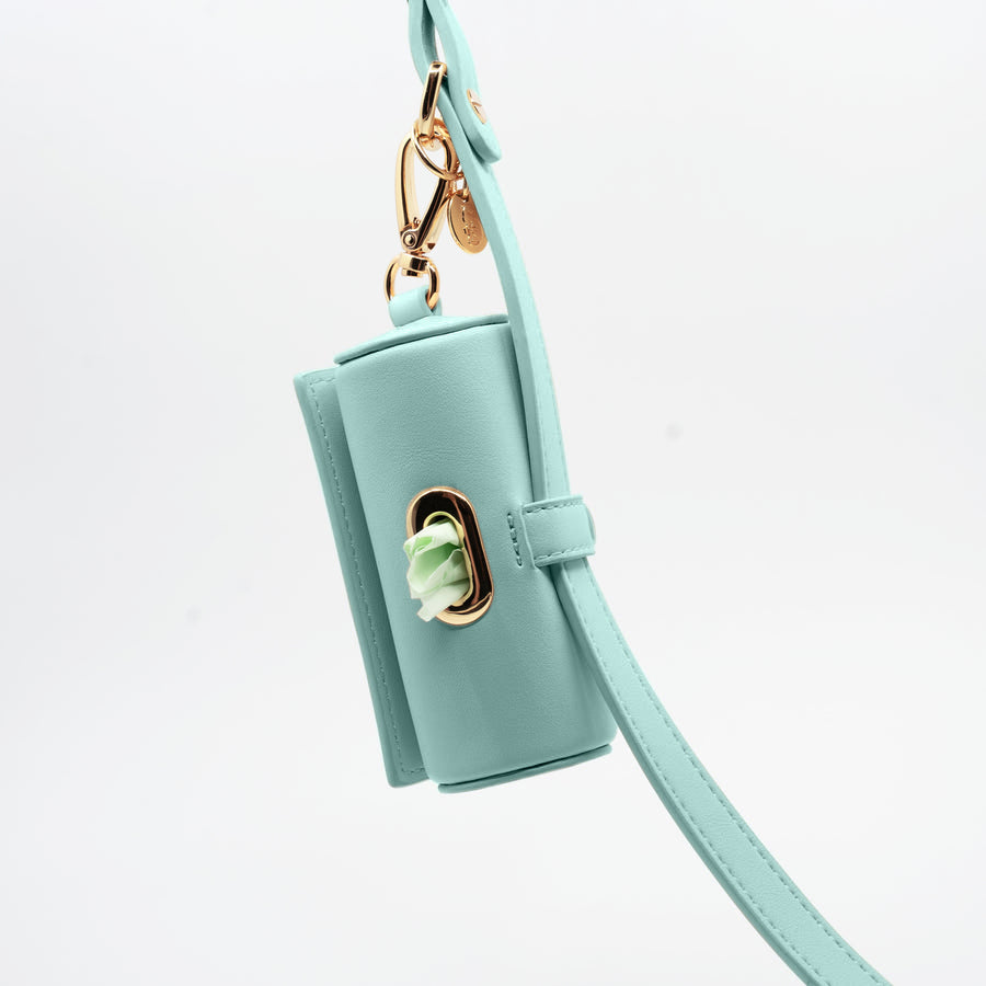 2 in 1 Poop Bag & Treat Holder - Aqua