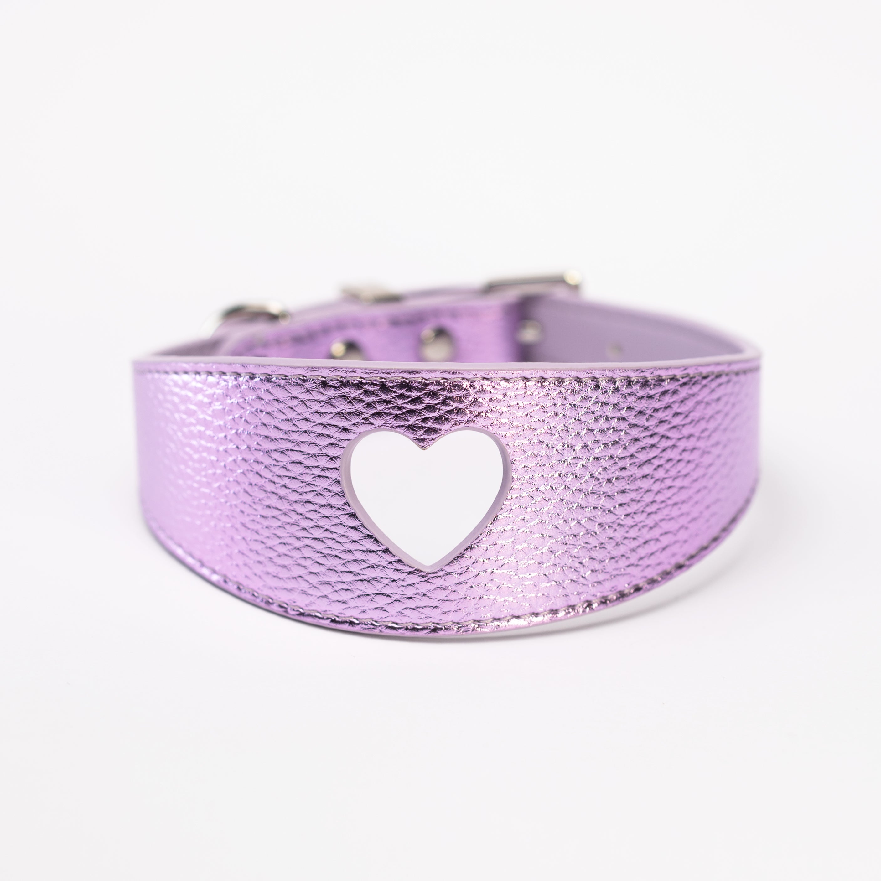 Sweetheart Dog Collar - Metallic Purple