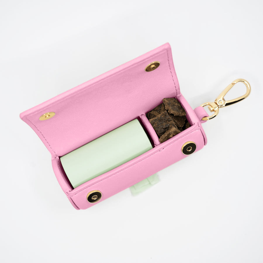 2 in 1 Poop Bag & Treat Holder - Blossom Pink