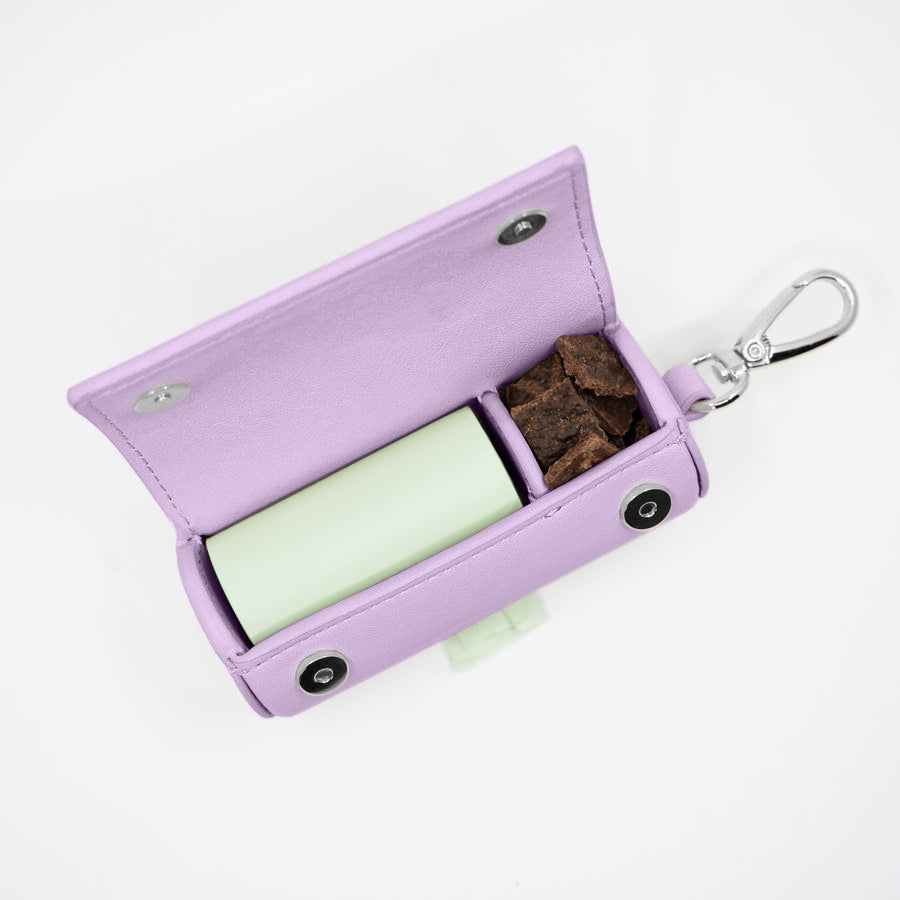 2 in 1 Poop Bag & Treat Holder - Lilac