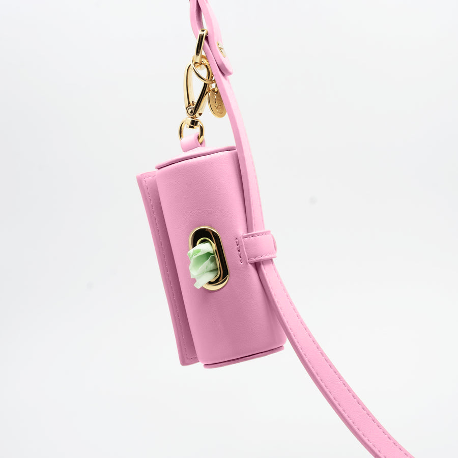2 in 1 Poop Bag & Treat Holder - Blossom Pink