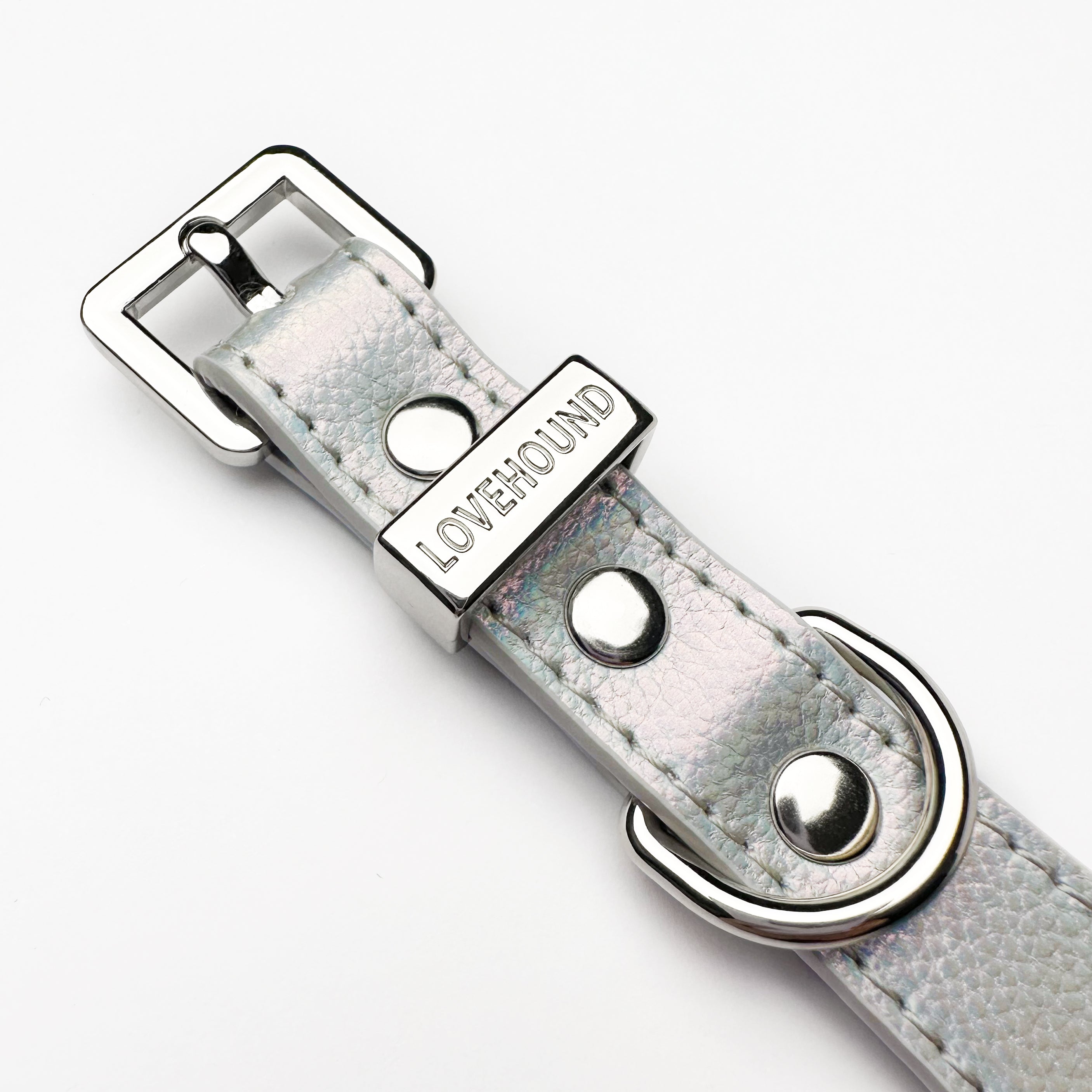 Sweetheart Dog Collar - Holo Silver